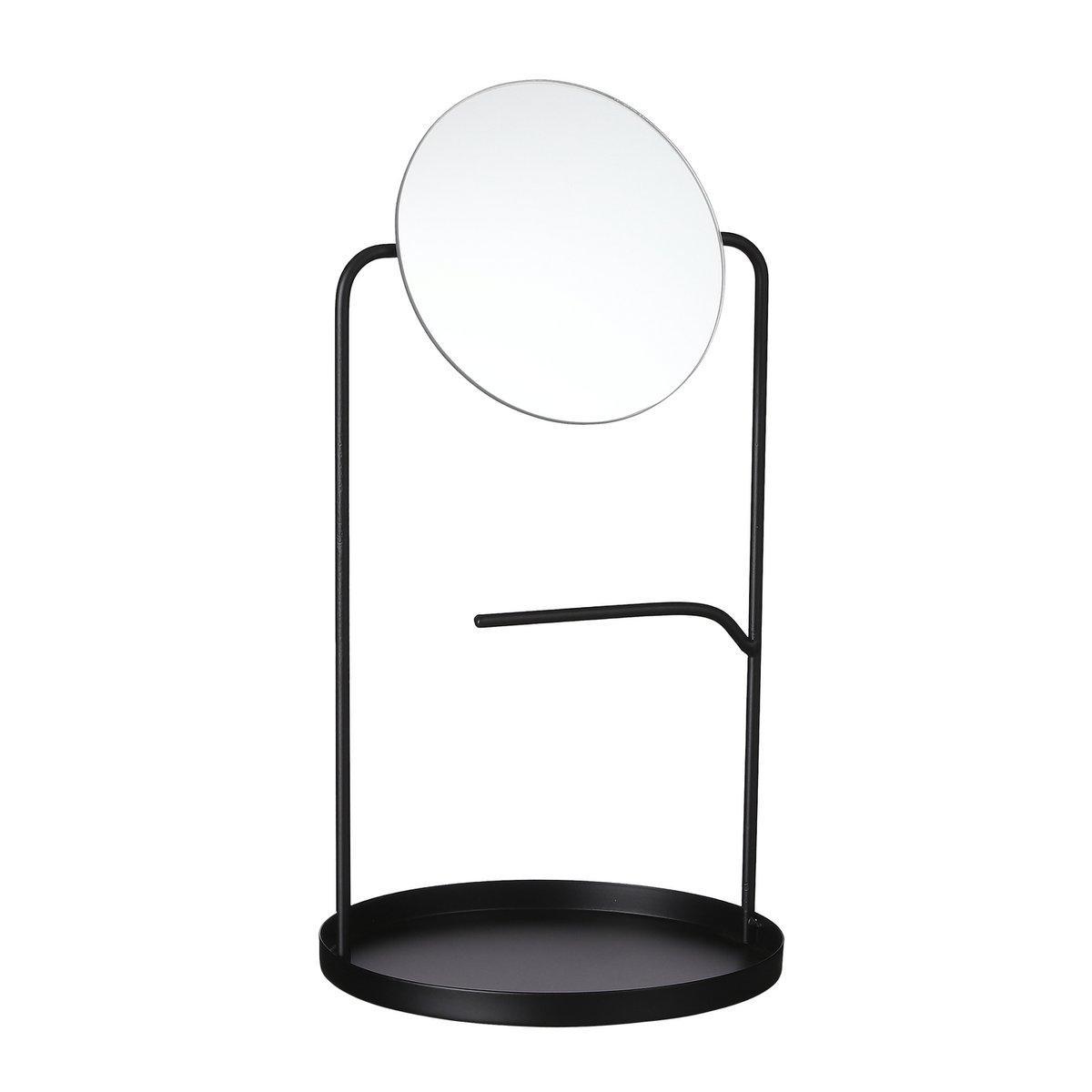 Tischspiegel – H38,5 x Ø20 cm – Metall – Schwarz - HomeDesign Knaus