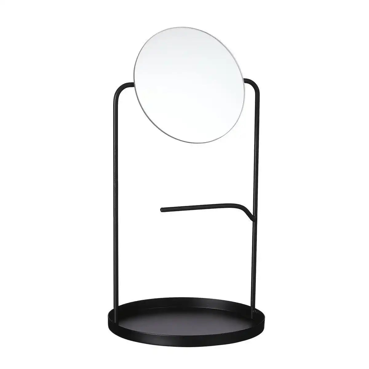 Tischspiegel – H38,5 x Ø20 cm – Metall – Schwarz - HomeDesign Knaus
