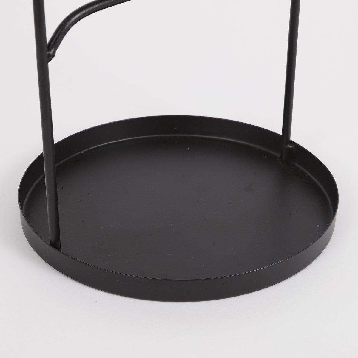 Tischspiegel – H38,5 x Ø20 cm – Metall – Schwarz - HomeDesign Knaus