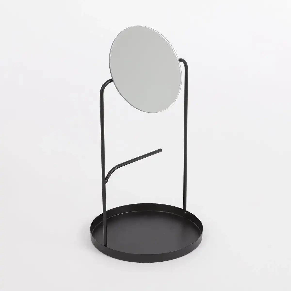 Tischspiegel – H38,5 x Ø20 cm – Metall – Schwarz - HomeDesign Knaus