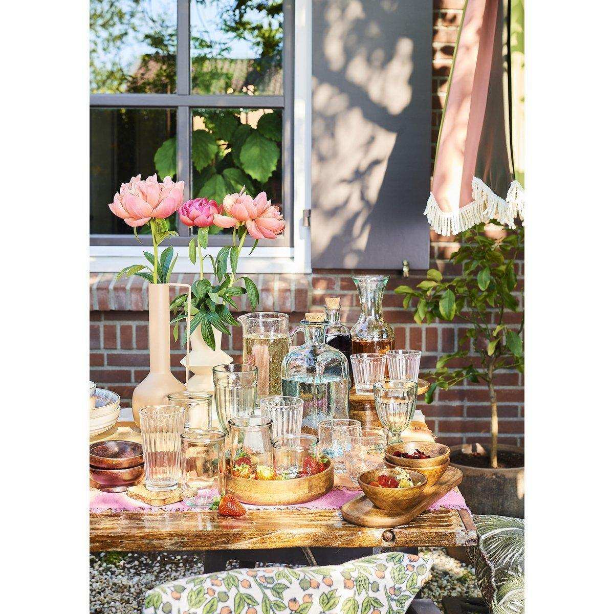 Tomar Schüsseln und Tablett – L35 x B12 x H5 cm – 100 % FSC-Mangoholz – Hellbraun - HomeDesign Knaus