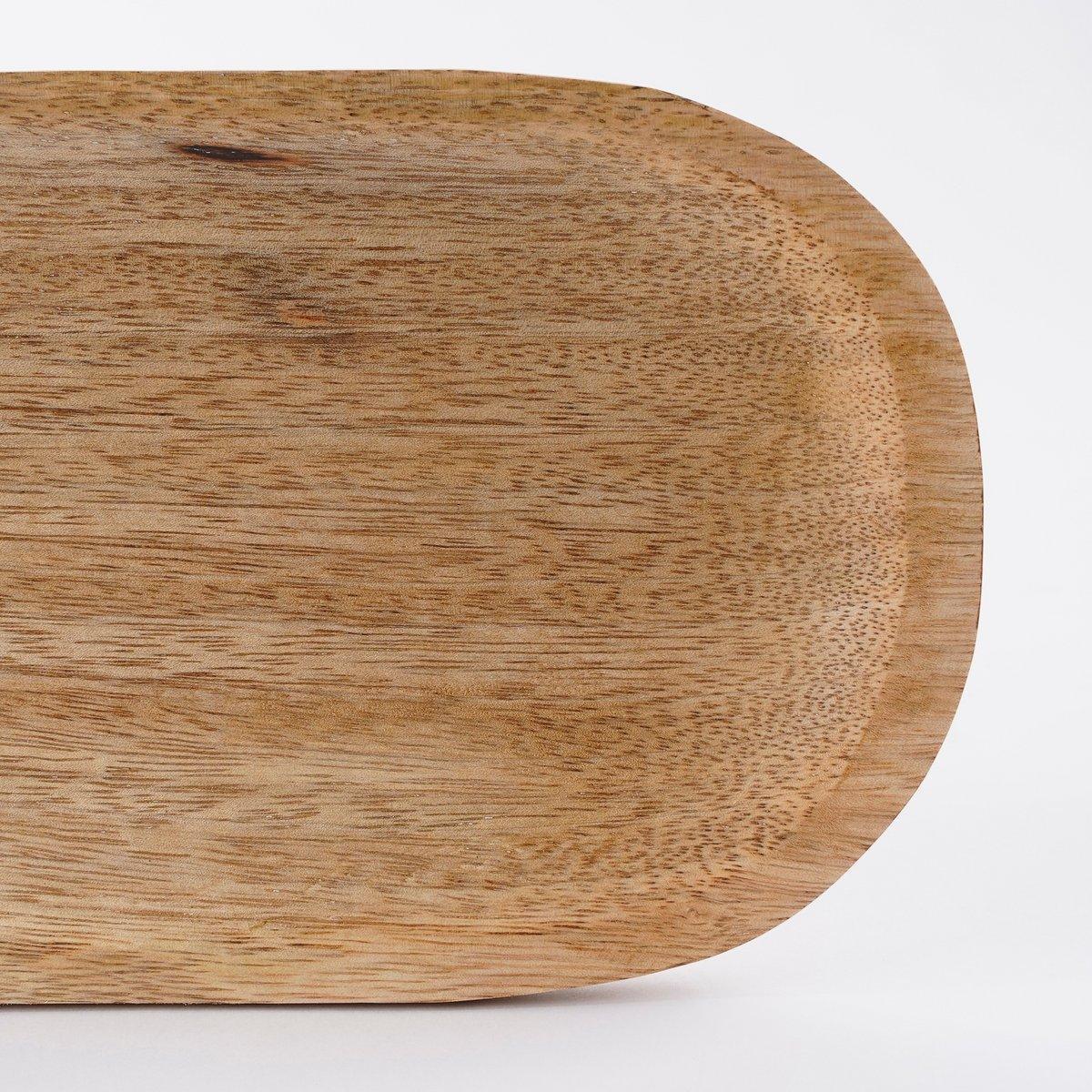 Tomar Schüsseln und Tablett – L35 x B12 x H5 cm – 100 % FSC-Mangoholz – Hellbraun - HomeDesign Knaus