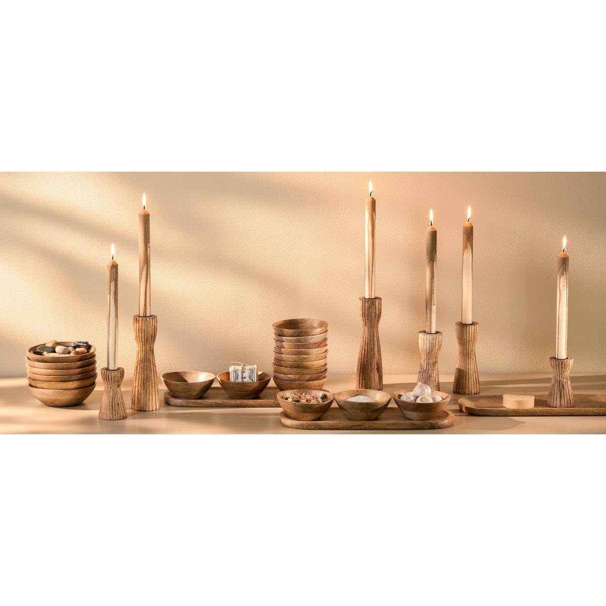Tomar Schüsseln und Tablett – L35 x B12 x H5 cm – 100 % FSC-Mangoholz – Hellbraun - HomeDesign Knaus