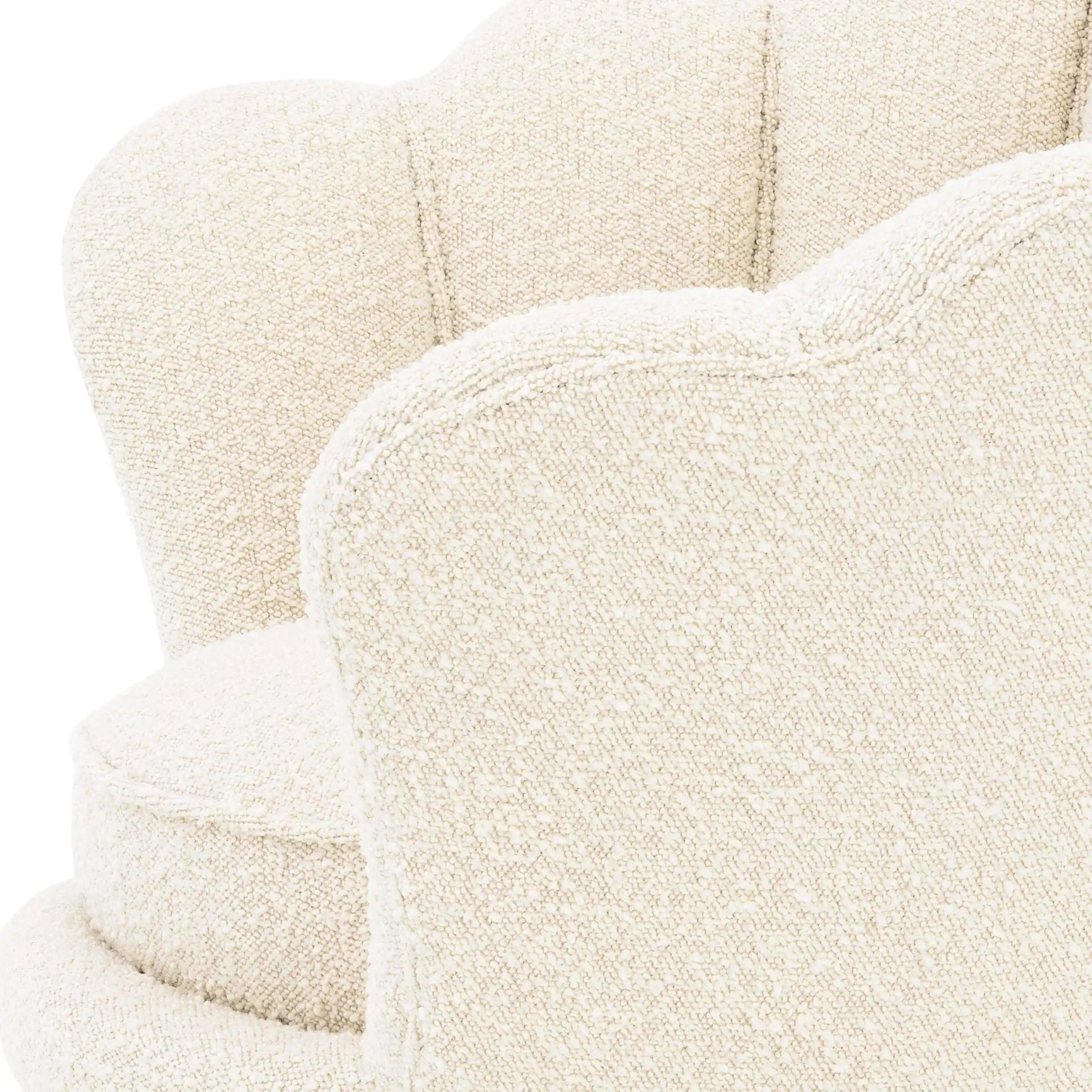 Trapezium Sessel Loungesessel Polyester Beine in Messingoptik Handgefertigt - HomeDesign Knaus