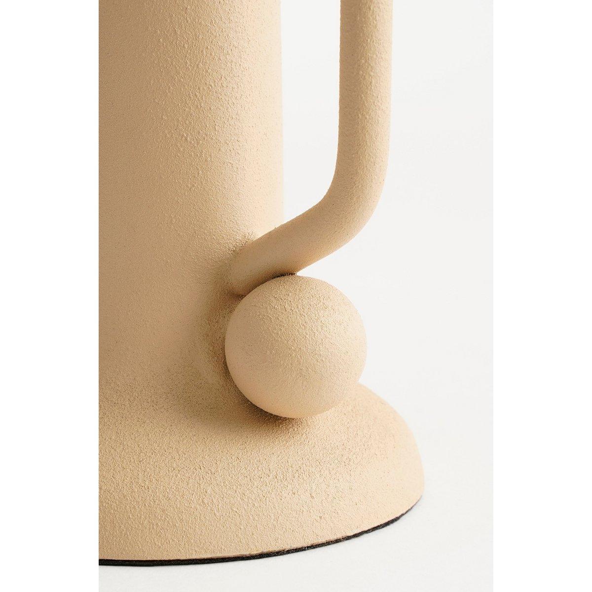 Ula Kerzenständer - H12 x Ø8 cm - Metall - Beige - HomeDesign Knaus