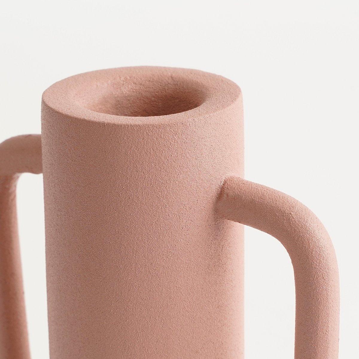 Ula Kerzenständer - H12 x Ø8 cm - Metall - Rosa - HomeDesign Knaus