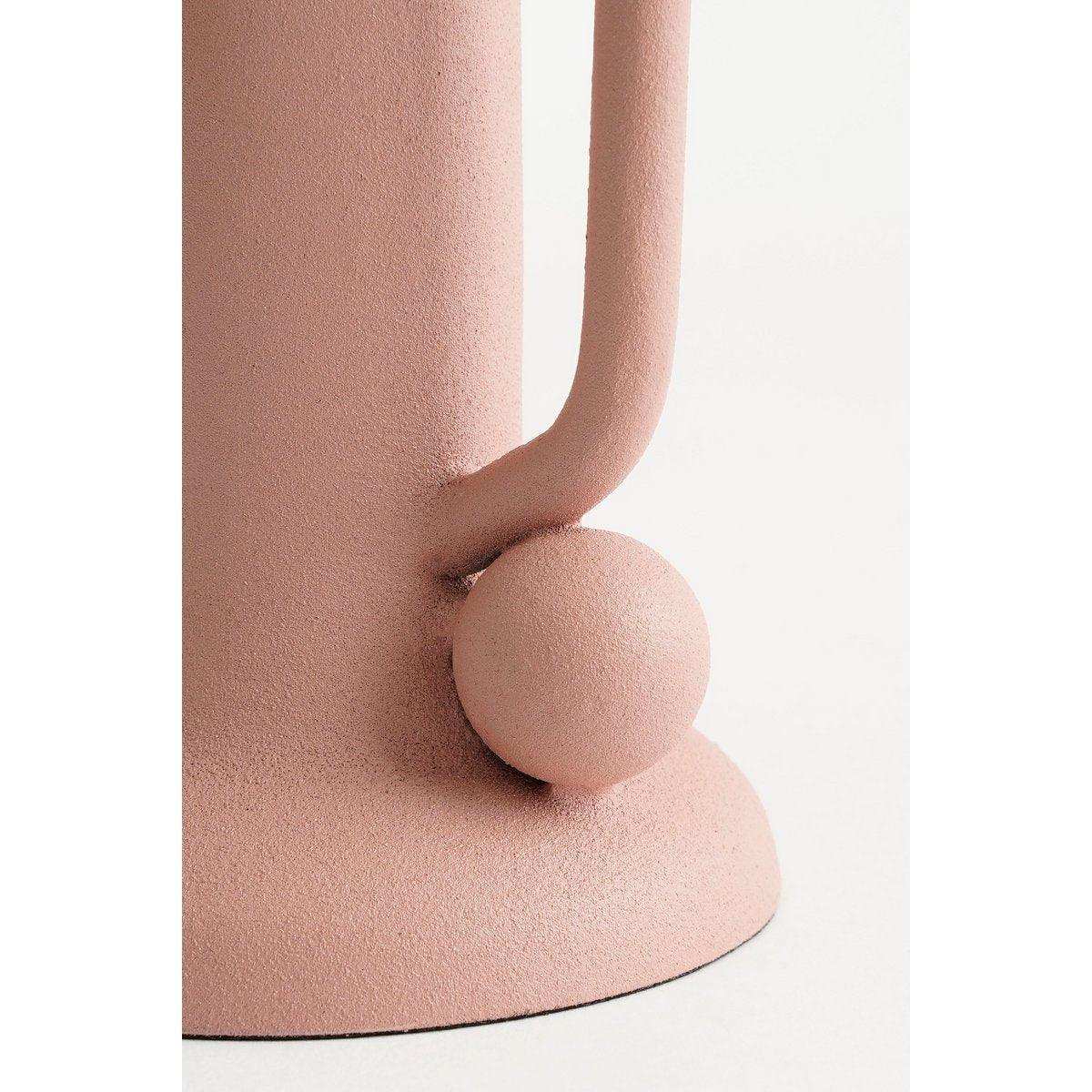 Ula Kerzenständer - H12 x Ø8 cm - Metall - Rosa - HomeDesign Knaus