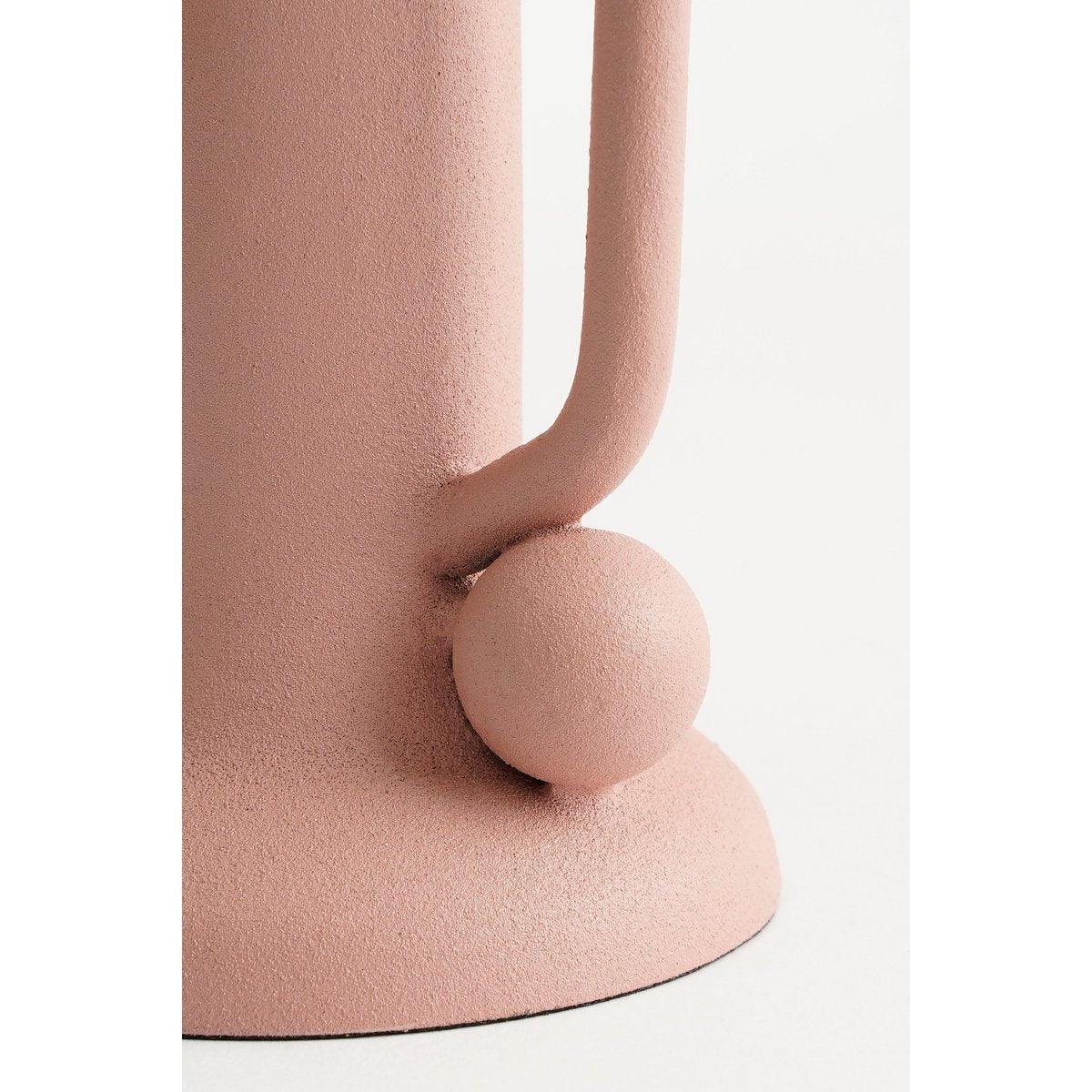 Ula Kerzenständer - H12 x Ø8 cm - Metall - Rosa - HomeDesign Knaus