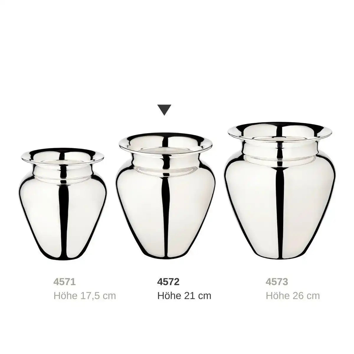 Vase Antonia, schwerversilbert 21cm - HomeDesign Knaus