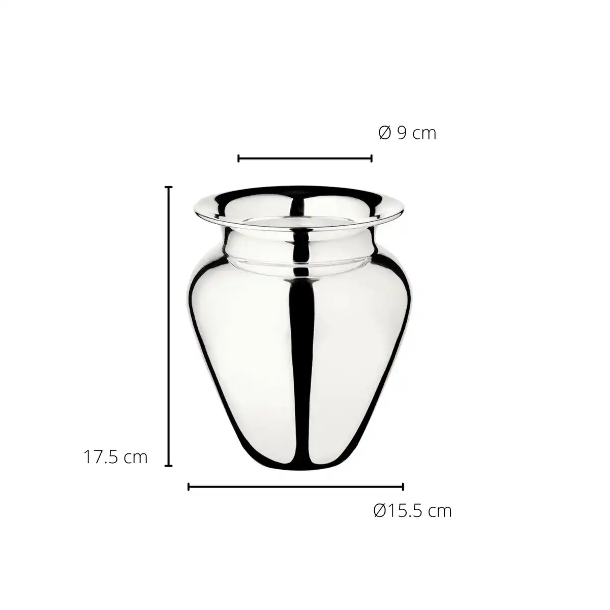 Vase Antonia, schwerversilbert Öffnung Durchmesser 17cm - HomeDesign Knaus