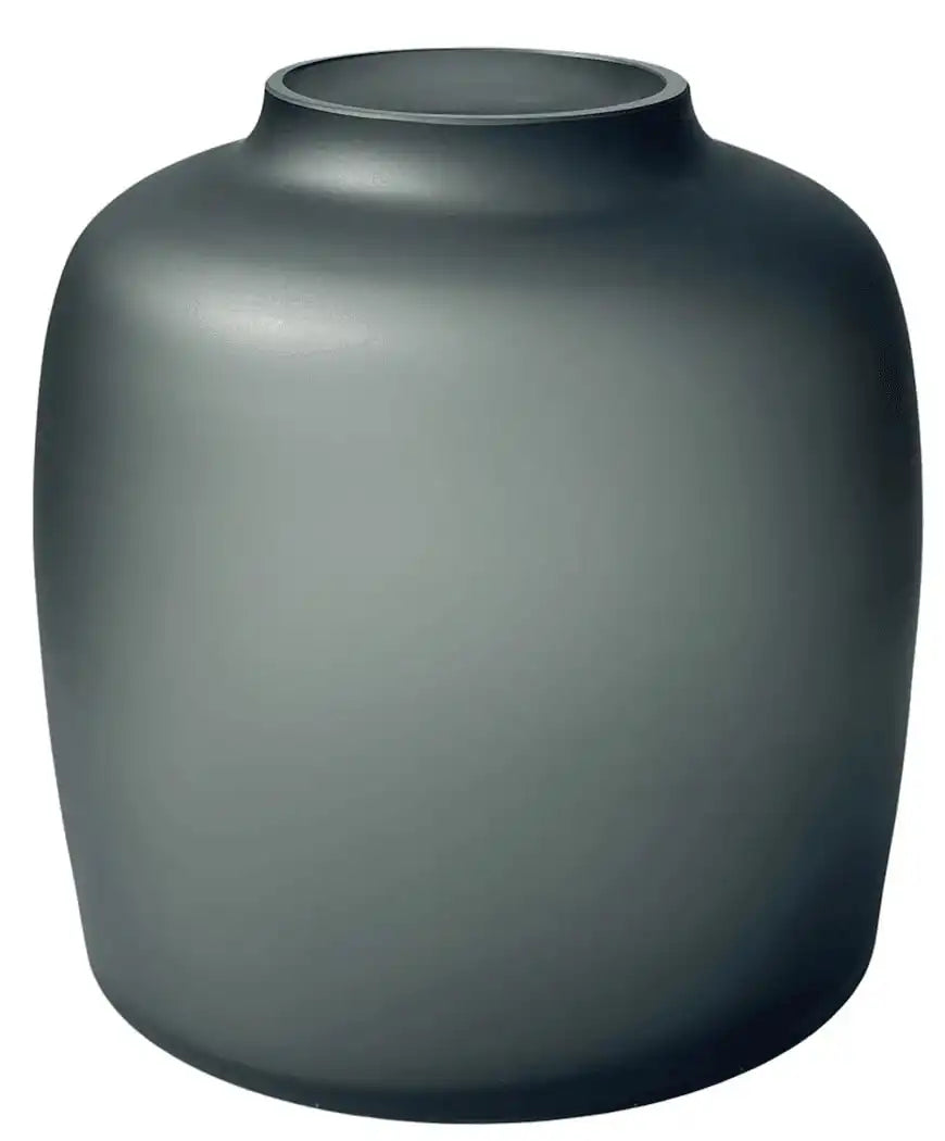 Vase Blumenvase Bodenvase Mundgeblasen Satingrau grau - HomeDesign Knaus