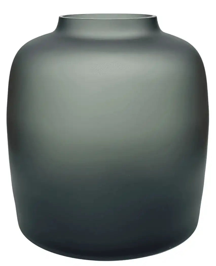 Vase Blumenvase Bodenvase Mundgeblasen Satingrau grau - HomeDesign Knaus