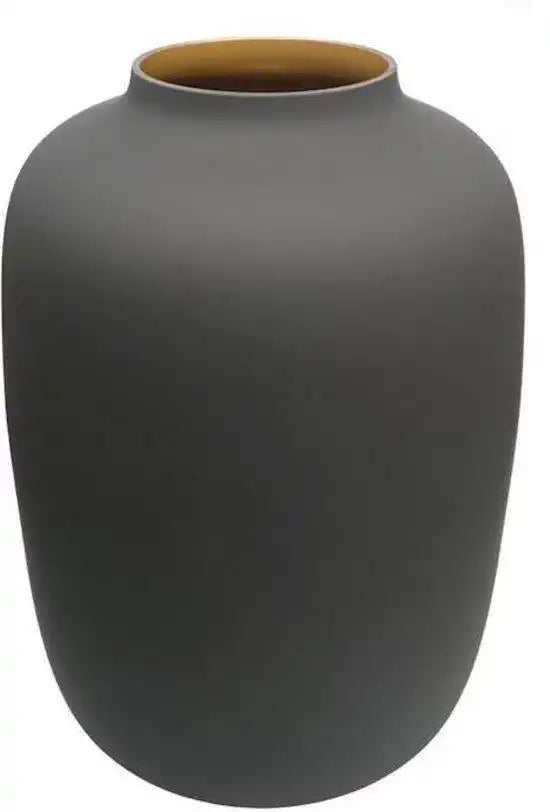 Vase Blumenvase Bodenvase Pulverbeschichtet schwarz Matt - HomeDesign Knaus