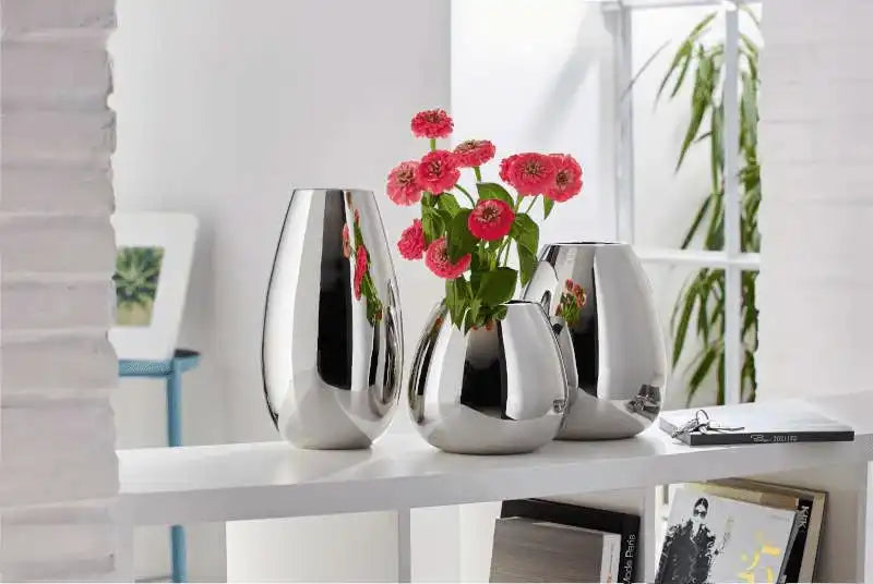 Vase Blumenvase Dekovase Luxus hochwertig Aluminium - HomeDesign Knaus