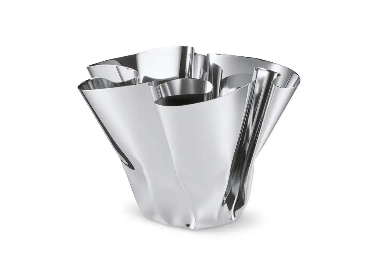 Vase Blumenvase Handgefaltet Edelstahl Unikat - HomeDesign Knaus