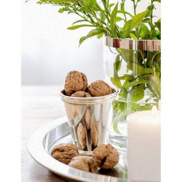 Vase Dekovase Bechervase Perla, schwerversilbert 11 cm - HomeDesign Knaus