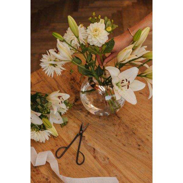 Vase Kugelvase Mirinde mundgeblasenes Kristallglas mit Platinrand 20cm - HomeDesign Knaus