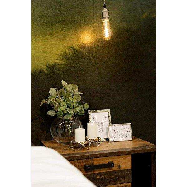 Vase Kugelvase Mirinde mundgeblasenes Kristallglas mit Platinrand 20cm - HomeDesign Knaus