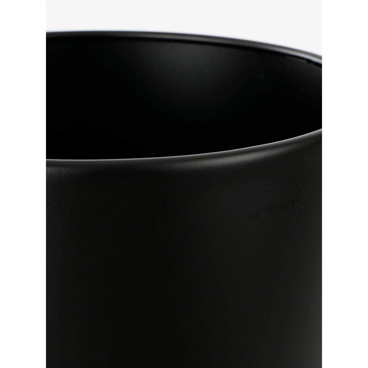 Widder-Blumentopf auf Ständer – 3er-Set – H32 x Ø24 cm – Schwarz - HomeDesign Knaus
