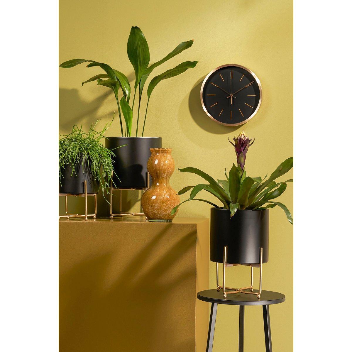 Widder-Blumentopf auf Ständer – 3er-Set – H32 x Ø24 cm – Schwarz - HomeDesign Knaus