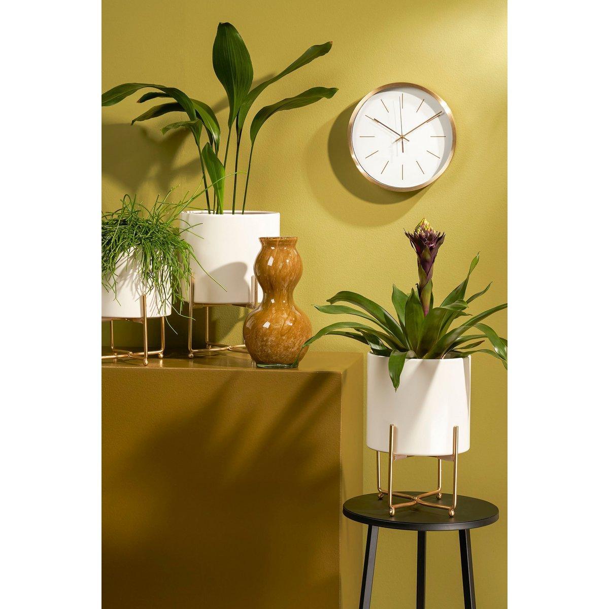Widder-Blumentopf auf Ständer – 3er-Set – H32 x Ø24 cm – Weiß - HomeDesign Knaus