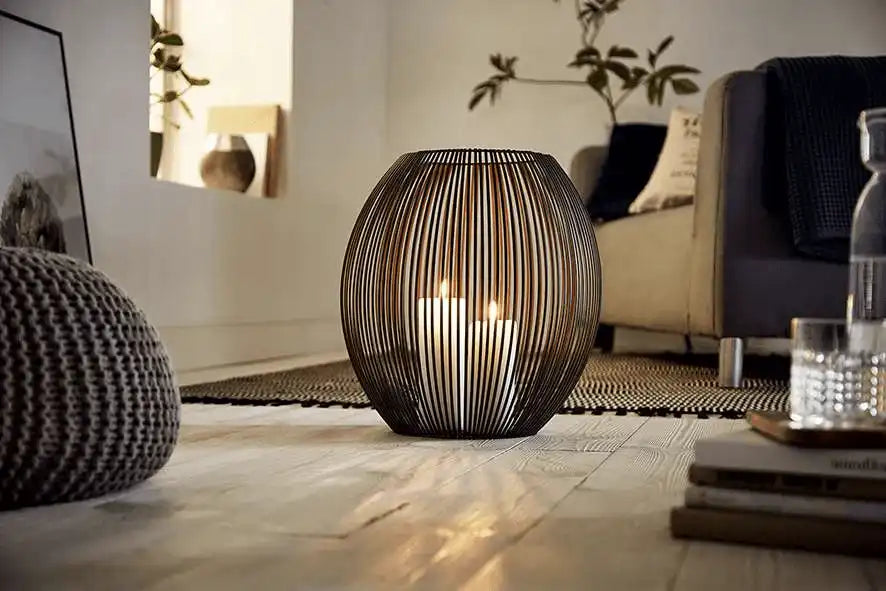 Windlicht hochwertig Pulverbeschichtet Edelstahl Lichteffekte - HomeDesign Knaus