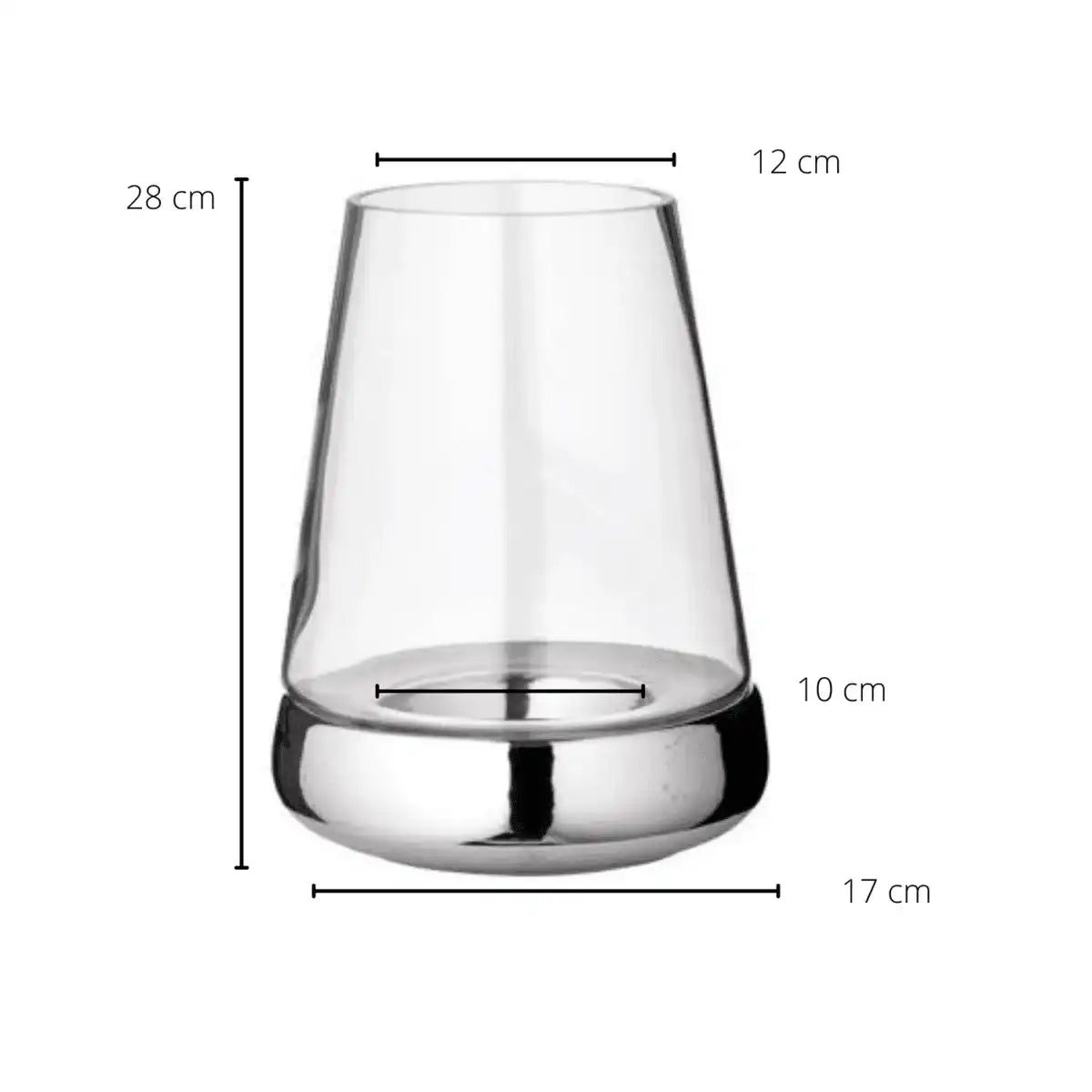 Windlicht Kerzenglas Bora Glas und Keramik Höhe 28 cm - HomeDesign Knaus