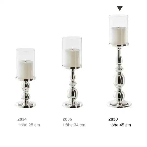 Windlicht Mascha edel versilbert anlaufgeschützt - HomeDesign Knaus