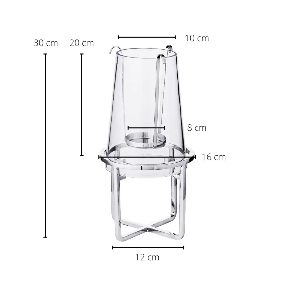 Windlicht Moll Edelstahl vernickelt mit Glas - HomeDesign Knaus