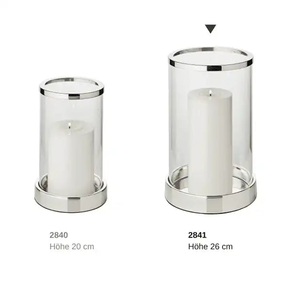 Windlicht Sanremo edel versilbert anlaufgeschützt - HomeDesign Knaus