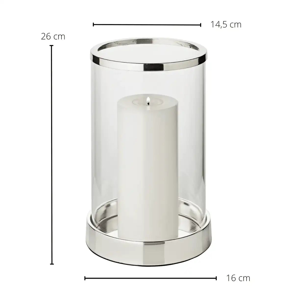 Windlicht Sanremo edel versilbert anlaufgeschützt - HomeDesign Knaus