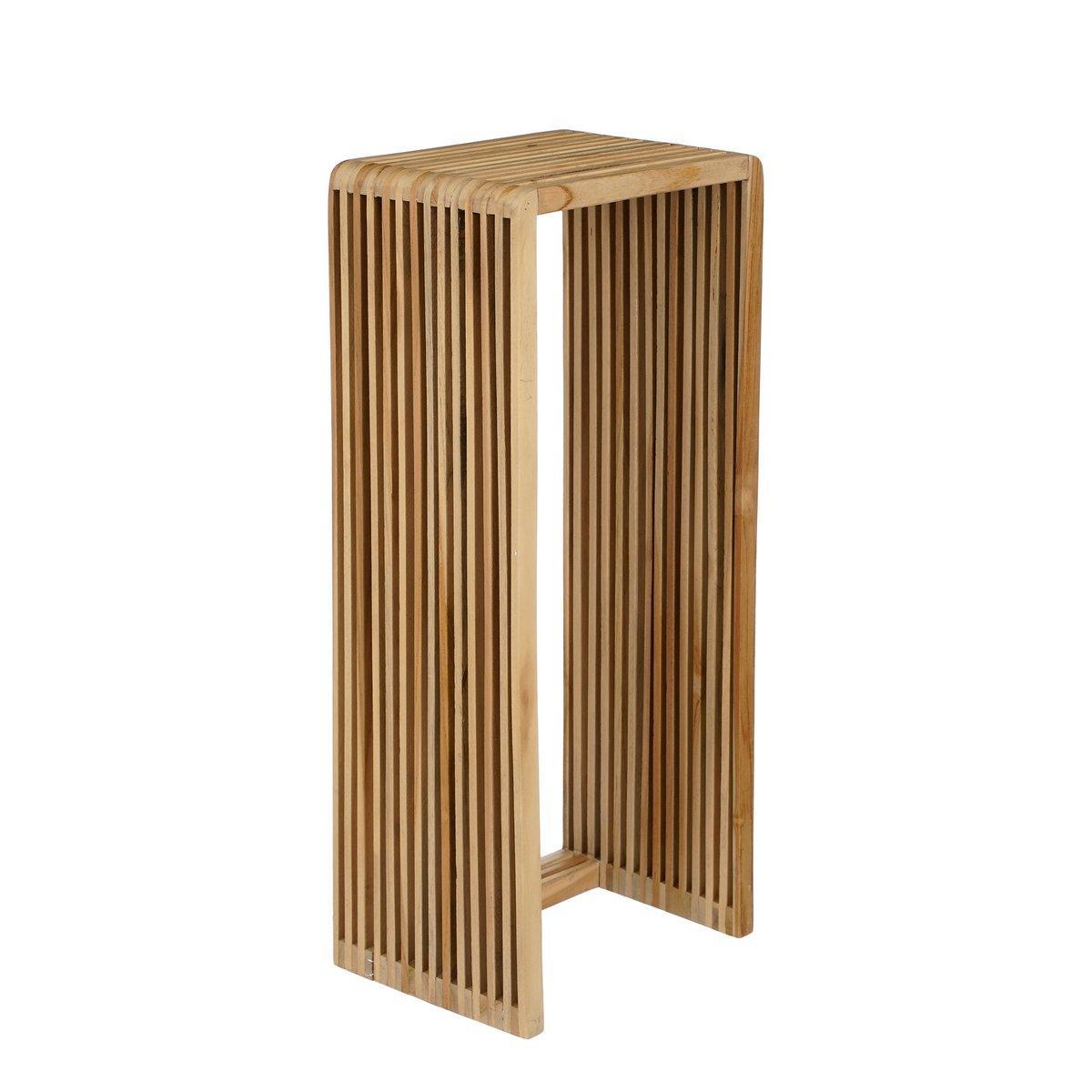 Yonker Pflanzentisch – 2er-Set – L35 x B25 x H80 cm – recyceltes Holz – Braun - HomeDesign Knaus