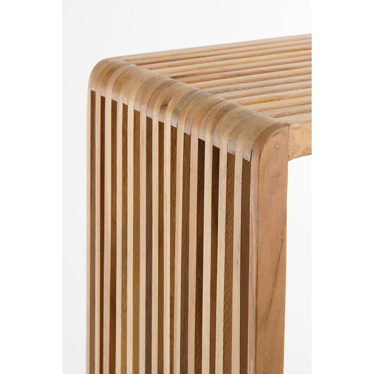 Yonker Pflanzentisch – 2er-Set – L35 x B25 x H80 cm – recyceltes Holz – Braun - HomeDesign Knaus