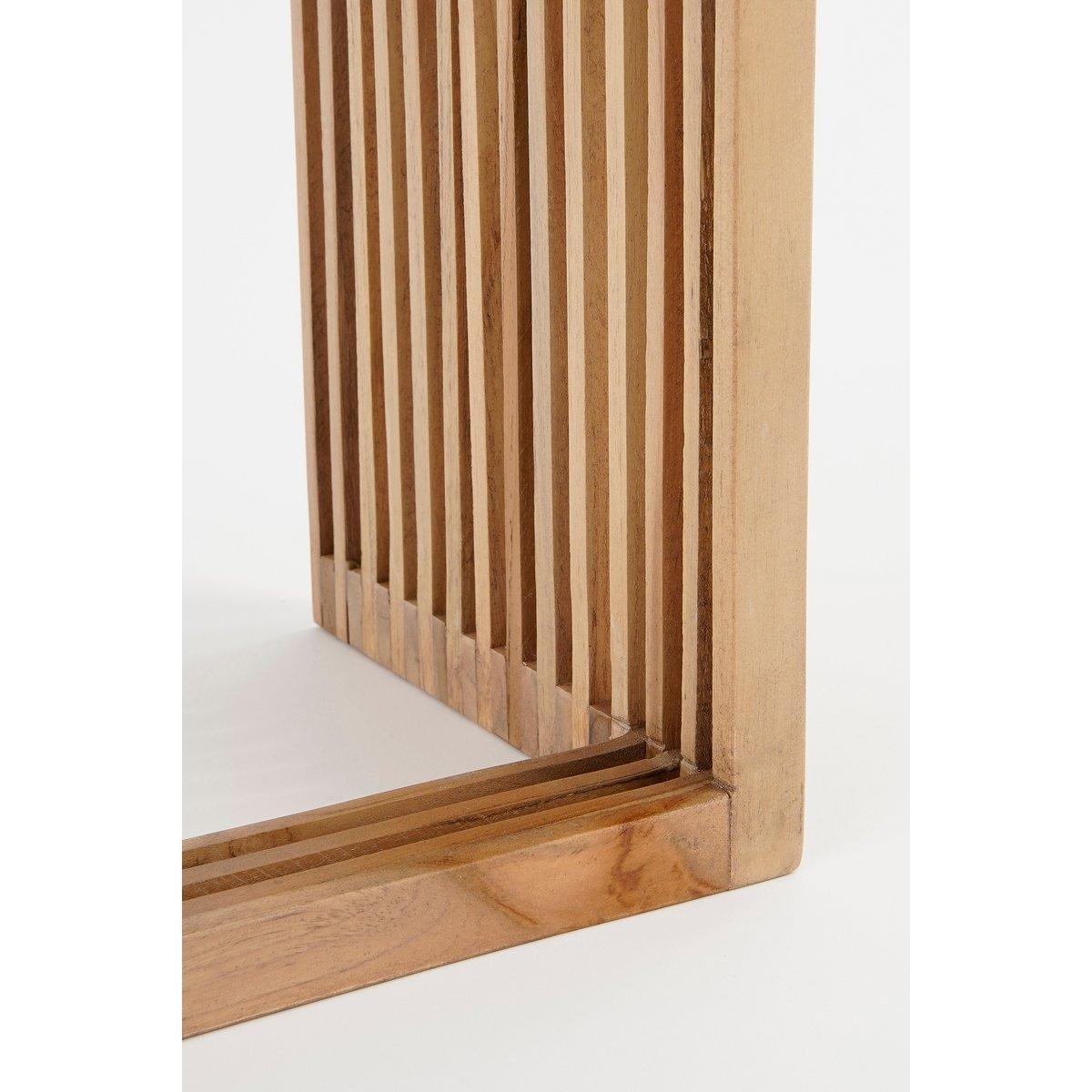 Yonker Pflanzentisch – 2er-Set – L35 x B25 x H80 cm – recyceltes Holz – Braun - HomeDesign Knaus
