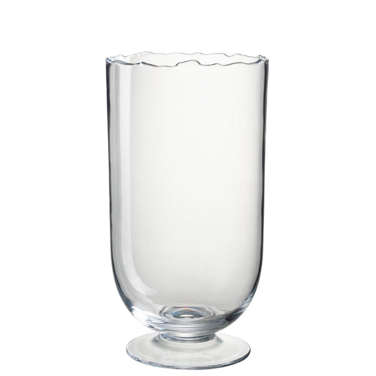 J-Line Laterne mit unregelmäßigem Rand – Glas – transparent – mittelgroß