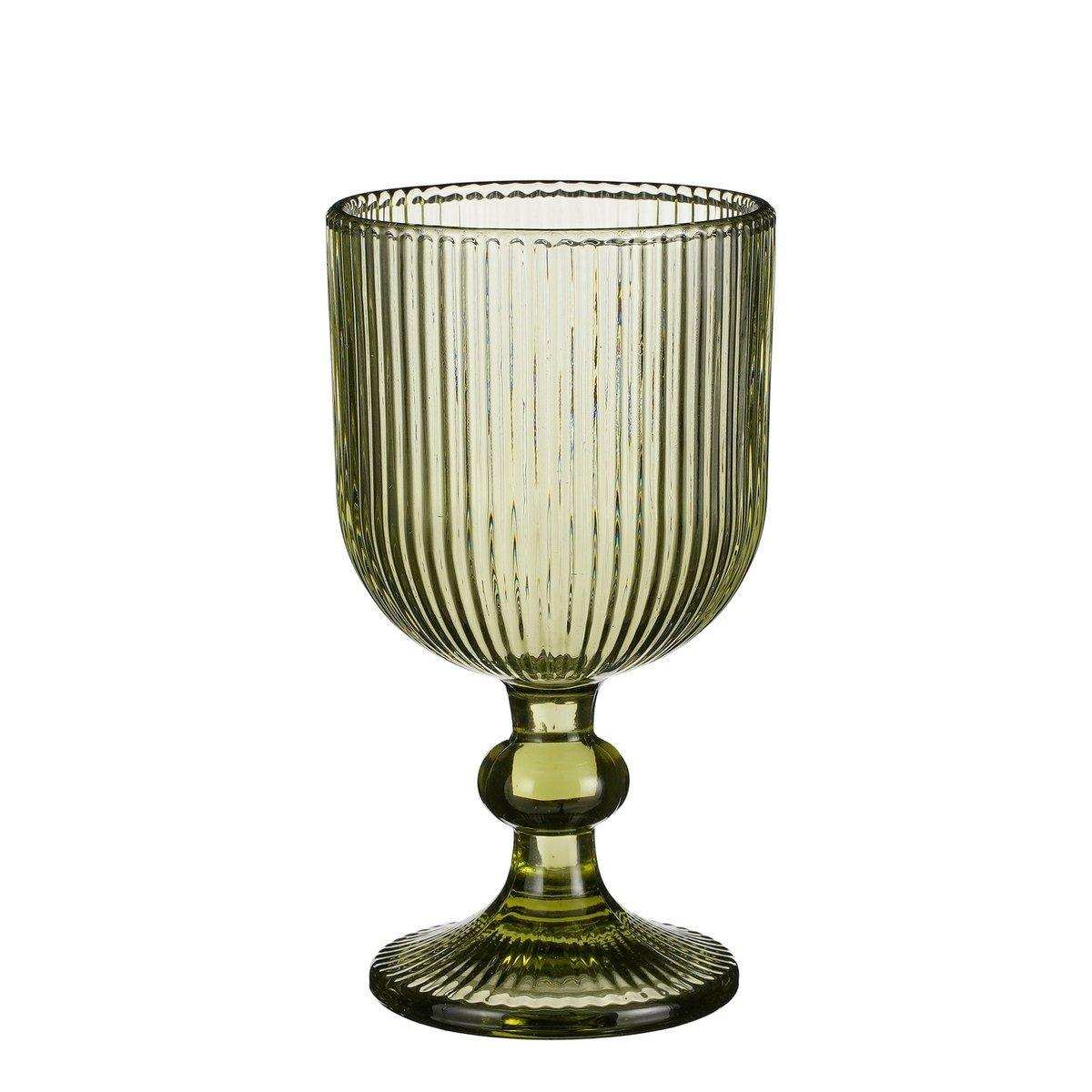 Merlot Weinglas - Set von 6 - 250 ml - Glas - hellgrün