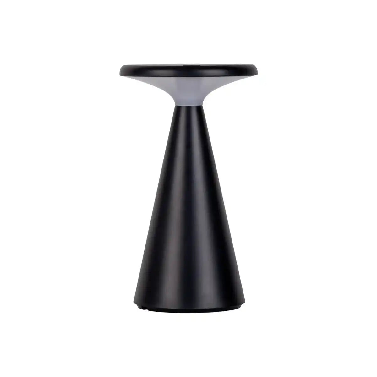 Solar-Akku-Tischleuchte "Palu" für Außen und Innen, aus Kunststoff in Schwarz , 20 cm hoch