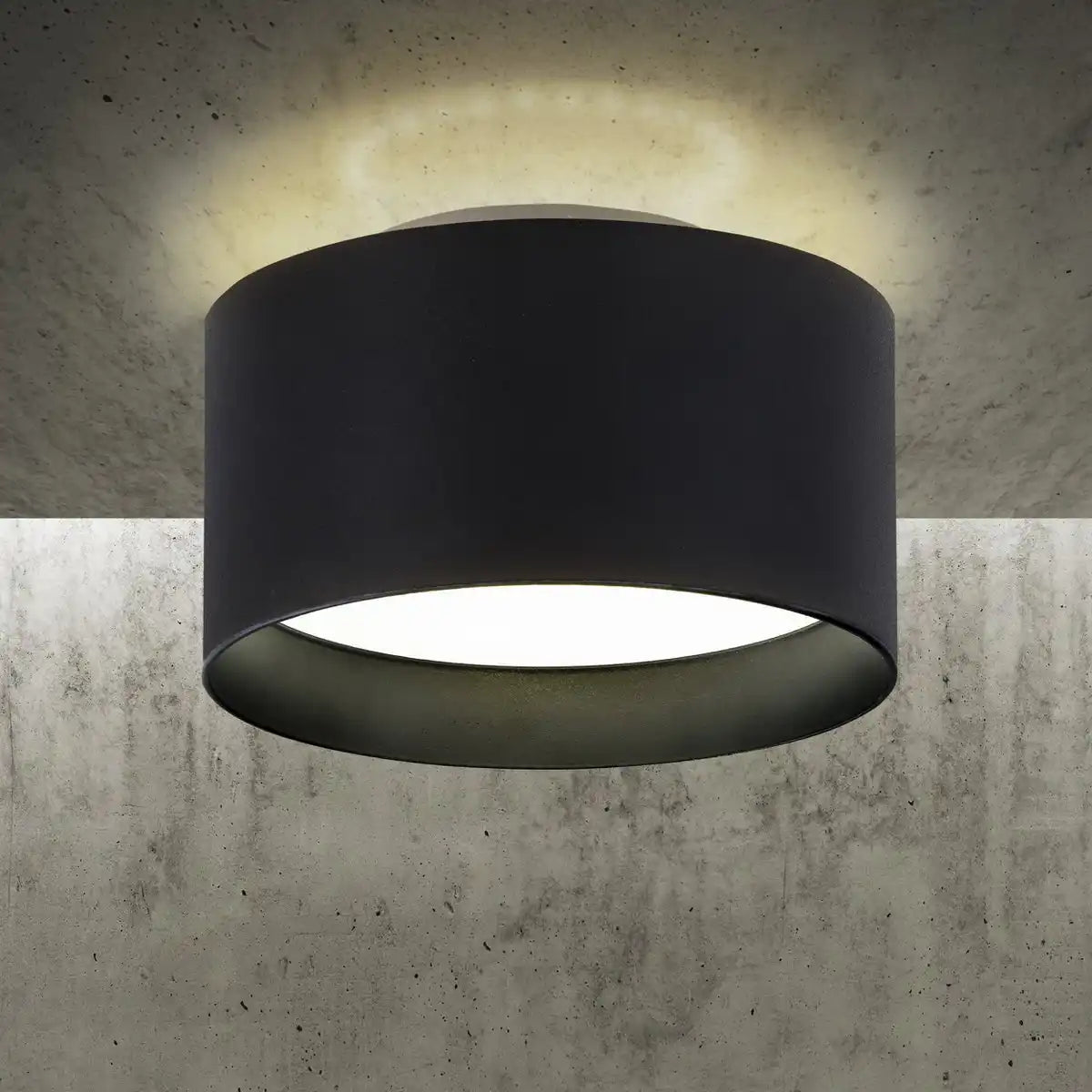 LED Spot "TRIOS" Ø 14 cm schwarz, aus Metall und Kunststoff mit integrierten LEDs