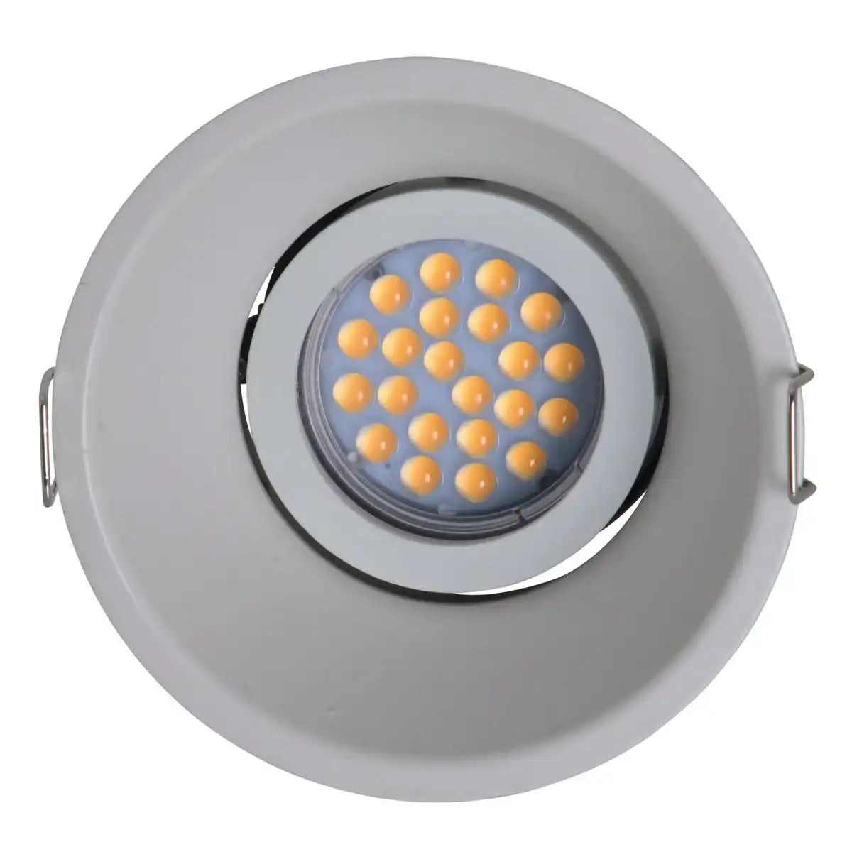LED Einbauspot "TARO" Ø 9,4 cm, 10 cm tief, aus weißem Metall, 6 Watt, warmweiß