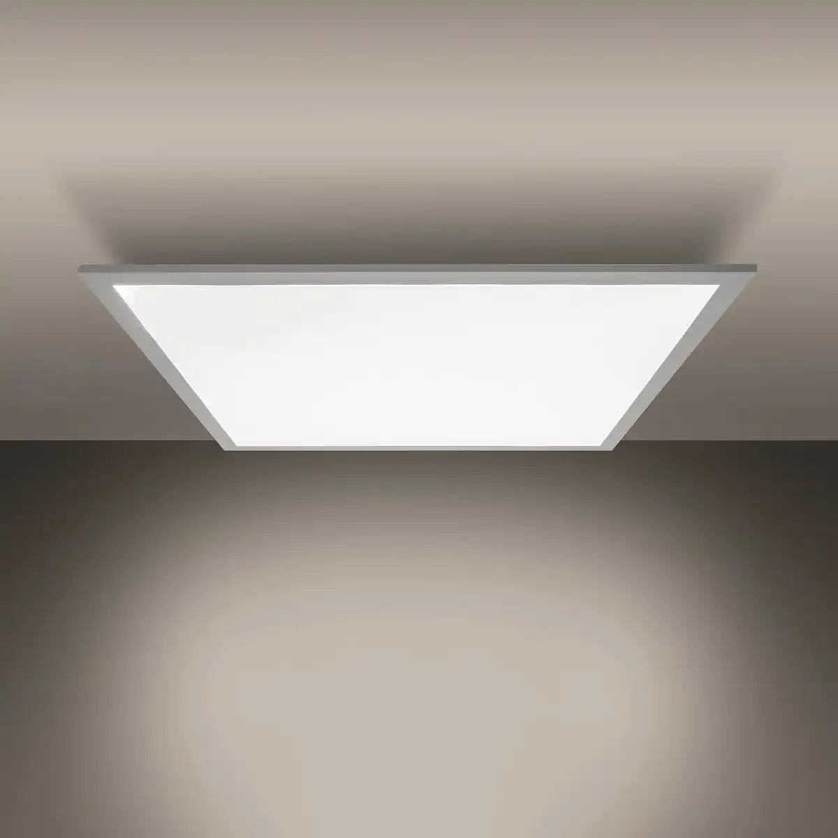 LED Panel-Deckenleuchte "NICO", funktionelle Deckenleuchte aus Metall und Kunststoff in weiß, mit festverbauten LED und vielen Funktionen, ideal für Büro, Praxis oder Werkstatt, ca. 45 x 45 cm