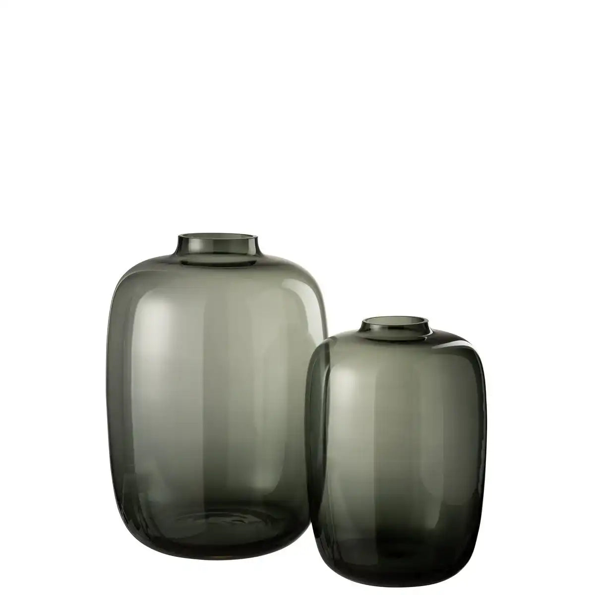 J -Line Vase Cleo - Glas - Grau - groß - 45 cm hoch