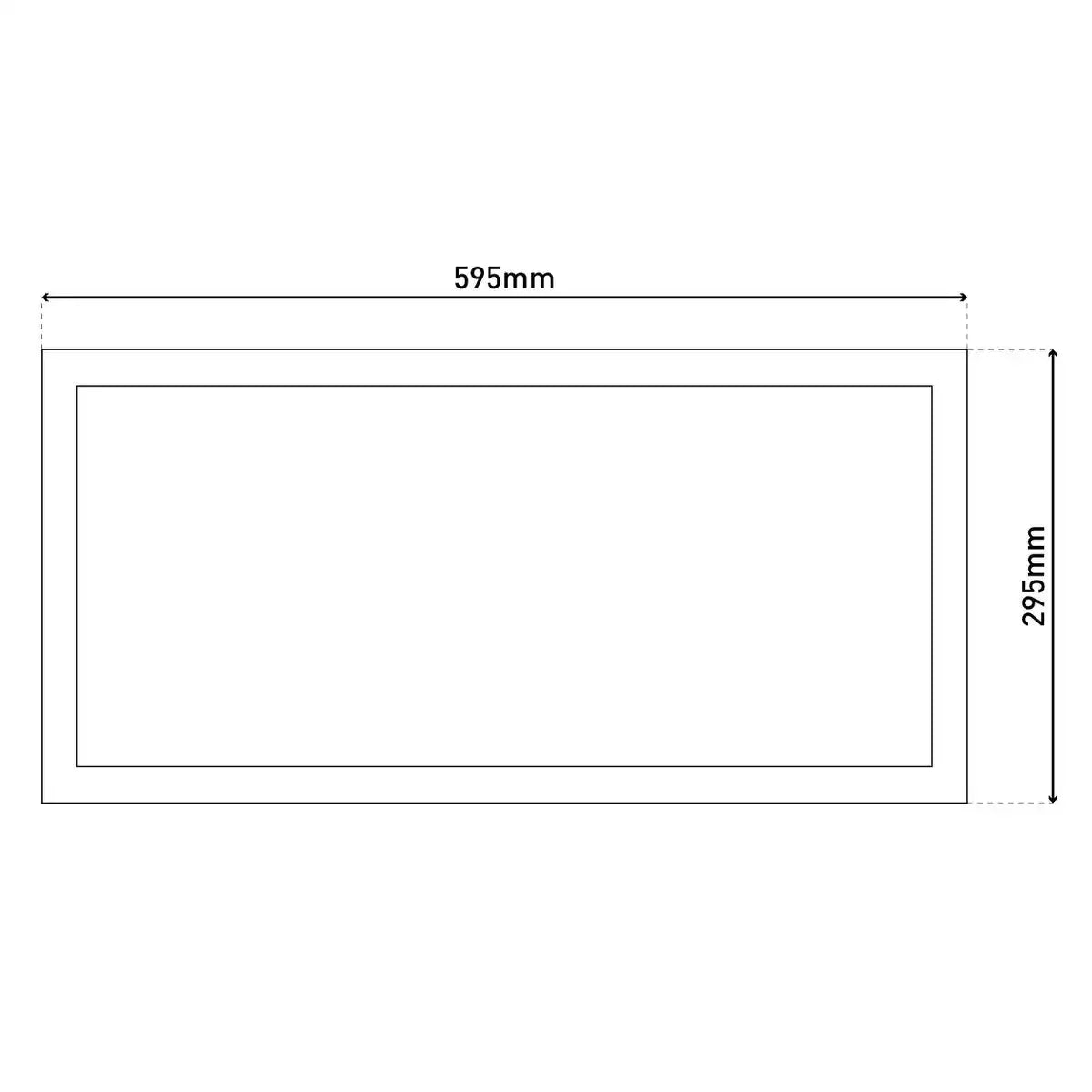 LED Aufbaupanel "NICOLA", Aufbauleuchte aus Metall und Kunststoff mit fest verbauten LEDs in neutralweiß, Panel für Innenräume 29,5 x59,5 cm
