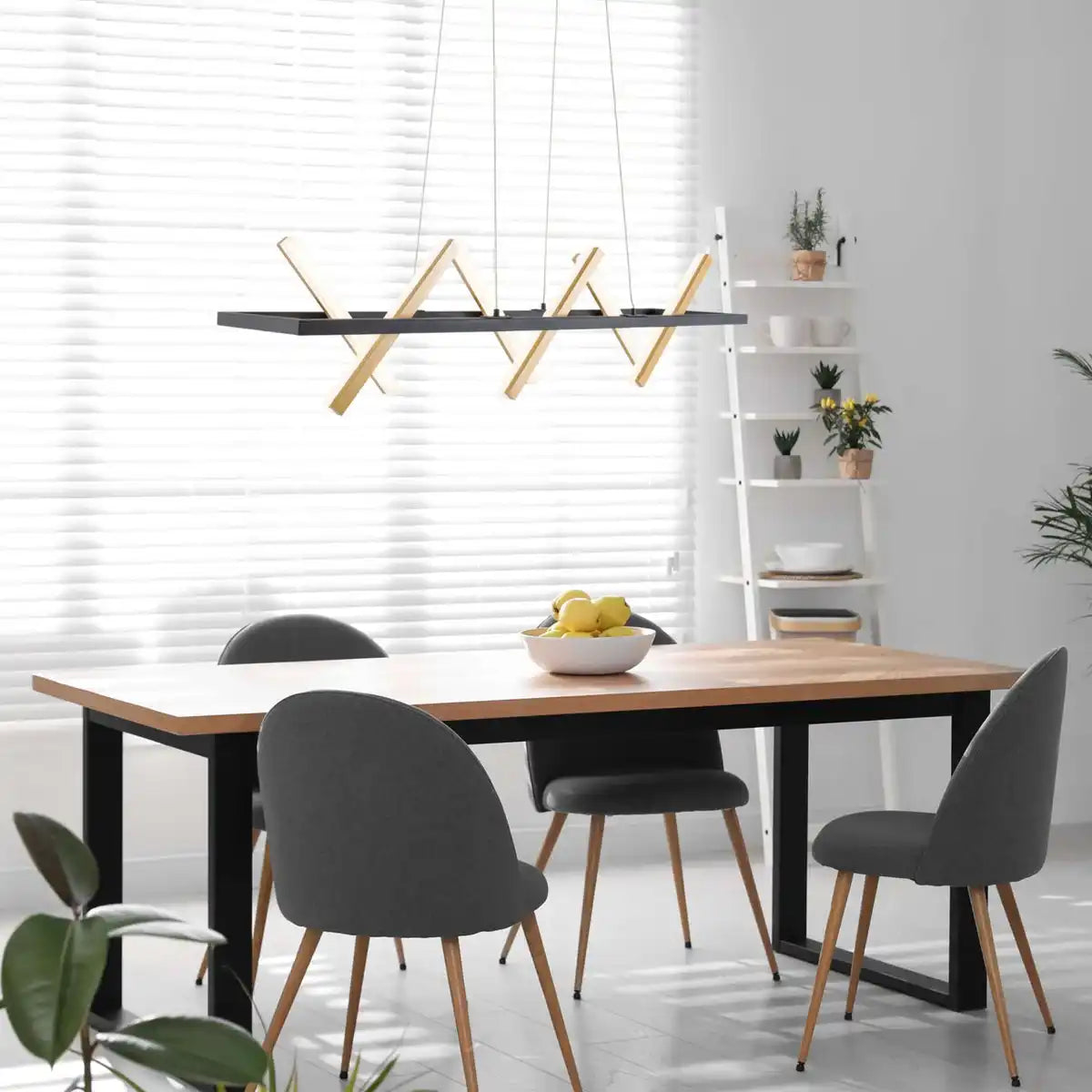 LED Pendelleuchte "Cadice" l: 100cm gold