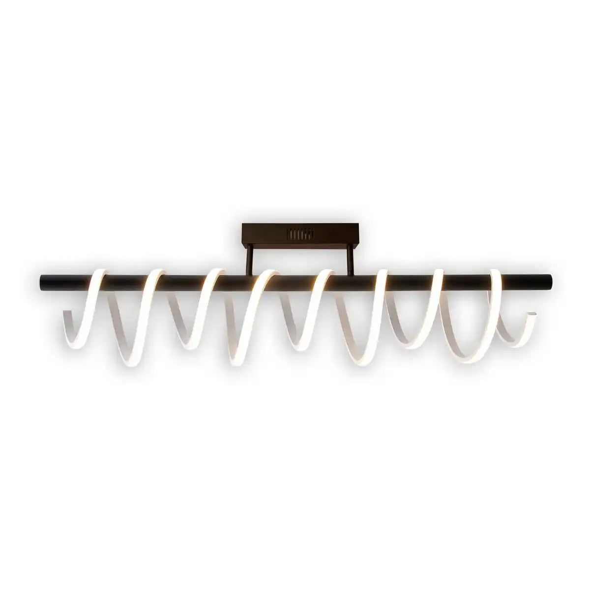 LED Deckenleuchte "BELLEZA", moderne Deckenlampe aus Metall und Kunststoff in Schwarz, und Weiß, mit fest verbauten LEDs, dimmbar, ca. 100 cm lang. Die ideale Beleuchtung für Wohnzimmer, Esszimmer oder Küche.