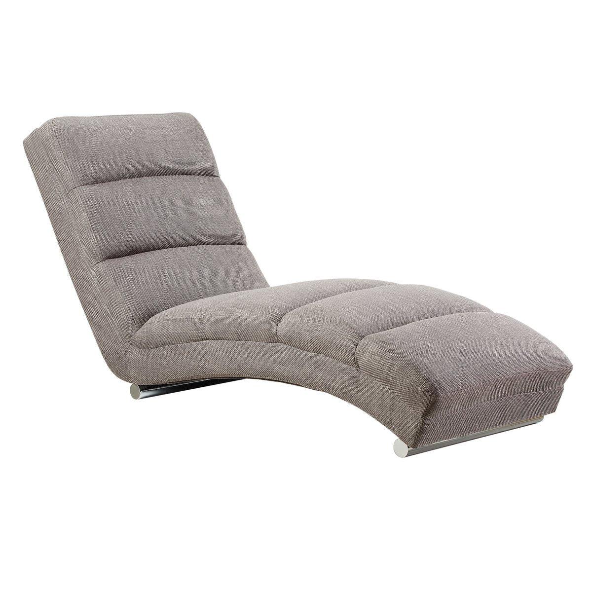 Chaiselongue Strukturstoff Grau