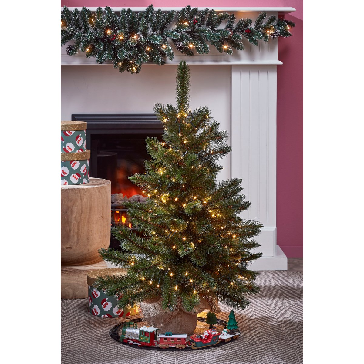 Künstlicher Weihnachtsbaum aus Jute – H90 x Ø62 cm – Grün
