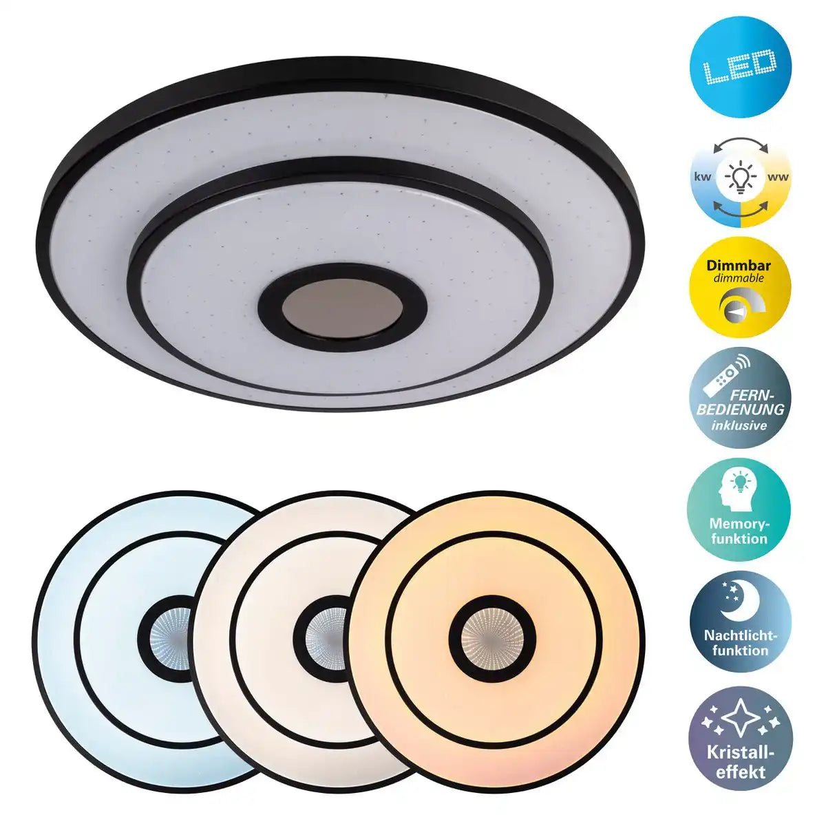 LED Deckenleuchte "GENUA" D: 49,5cm