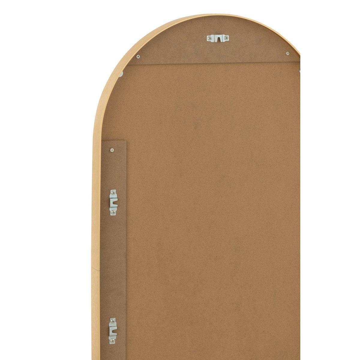 J-Line Spiegel Oval Grale Glas/Metall Gold – Wandspiegel 50,00 x 100,00 cm
