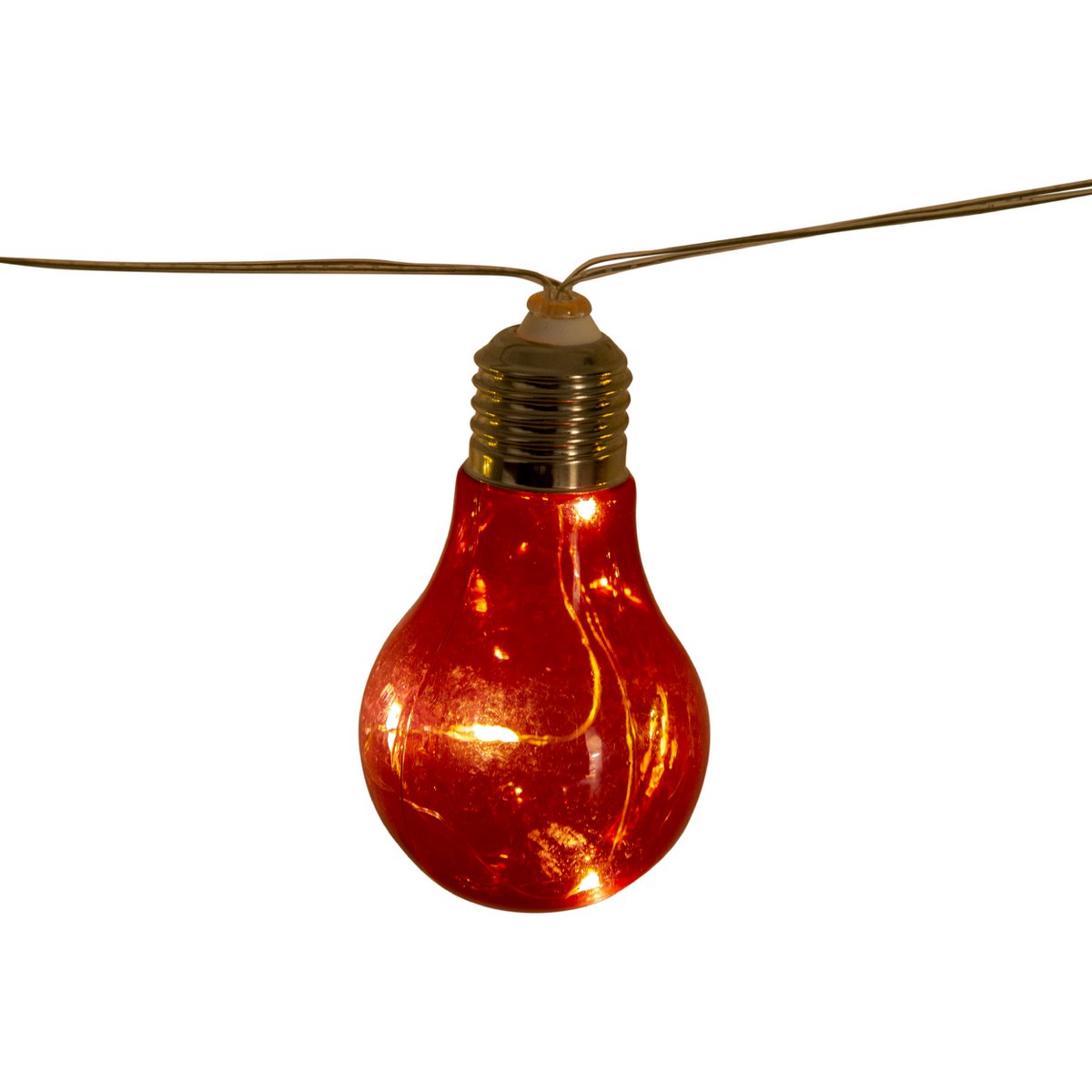 10er-LED Solar-Außen-Lichterkette bunt