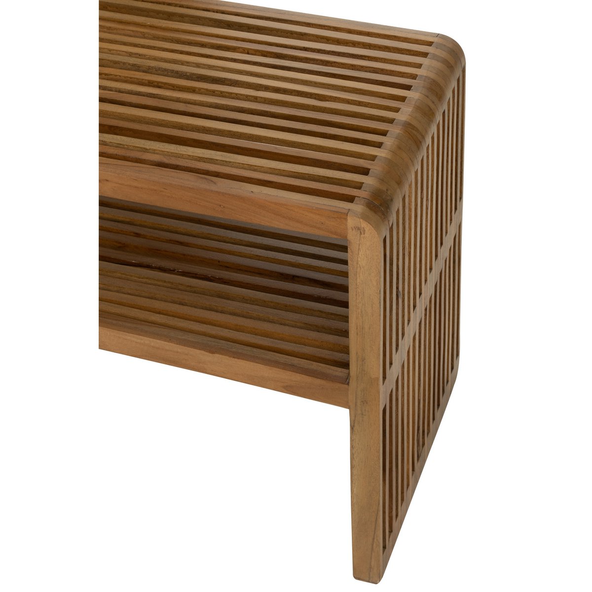 J-Line-Set von 2 Konsole mit Regal Recycling Teaks Naturel